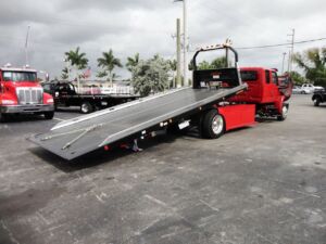 Red Flatbed Tow Truck Types